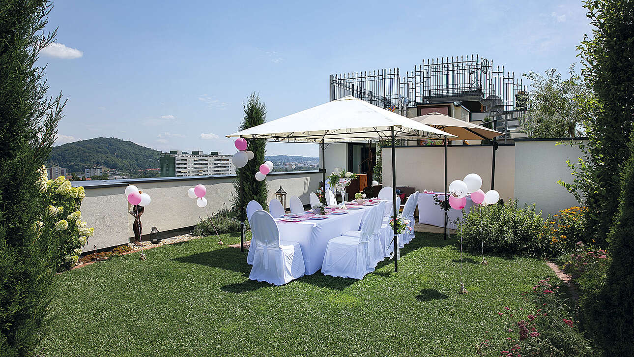 Feiern über den Dächern von Graz